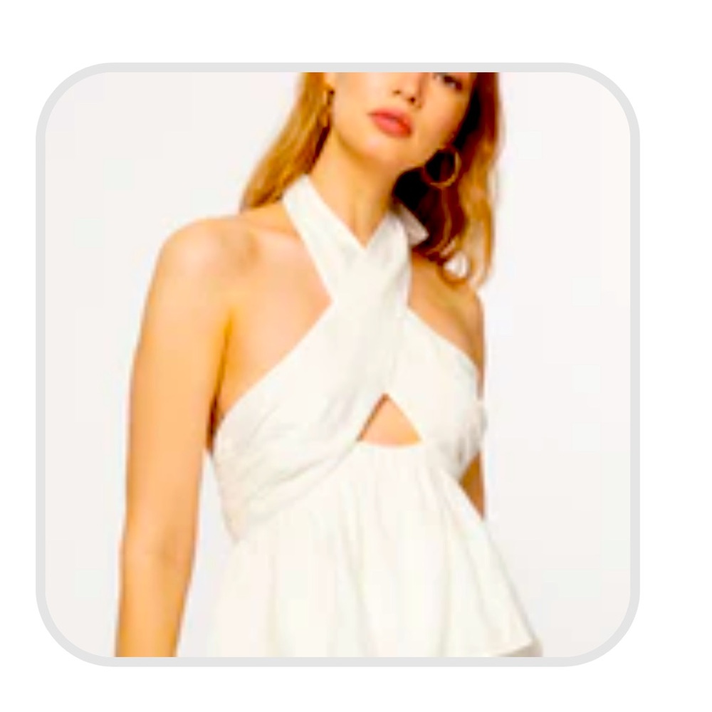 Cami NYC Milly Linen halter tie top - NEW